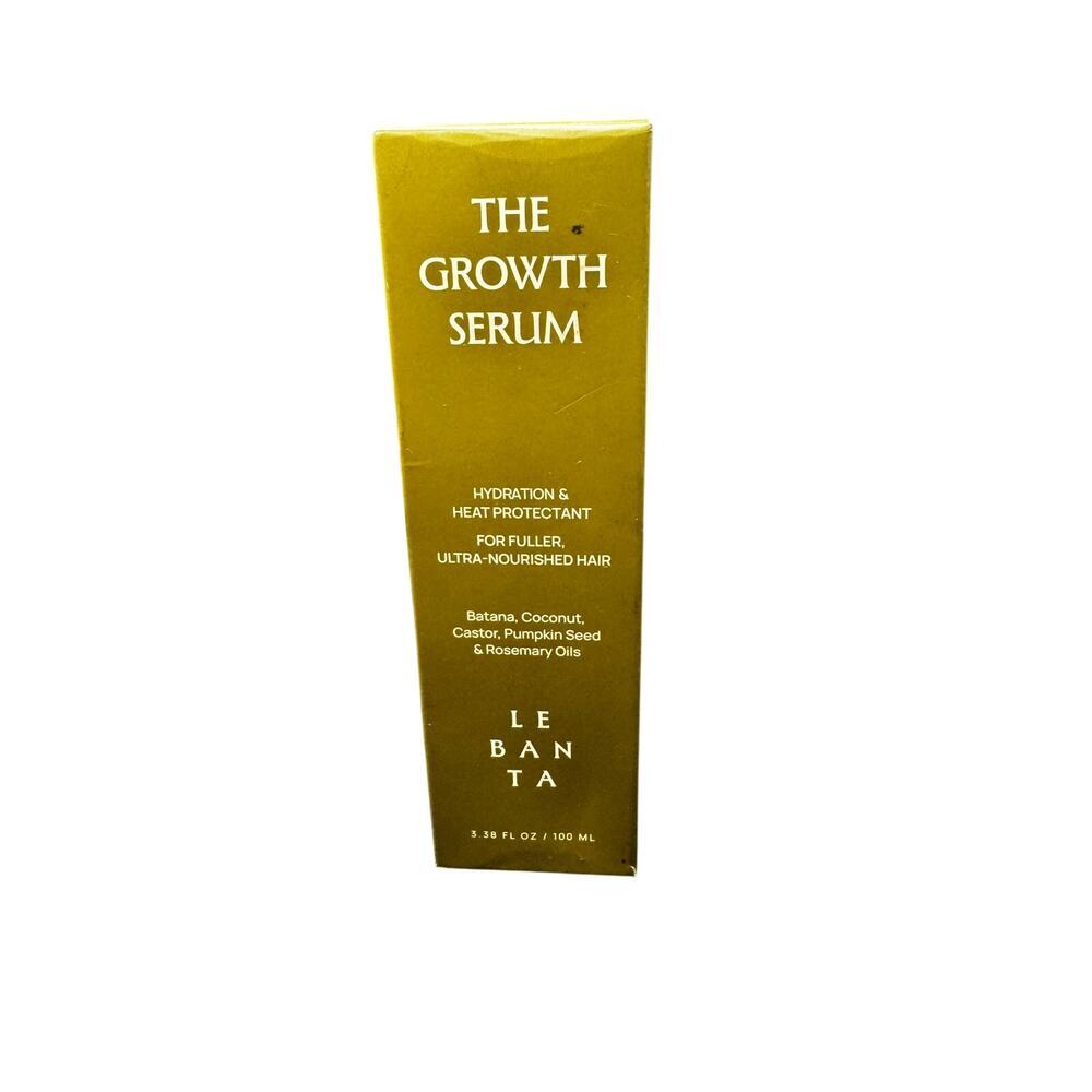 NWT Lebanta The Growth Serum Hydration & Heat Protectant 3.38oz Full Size